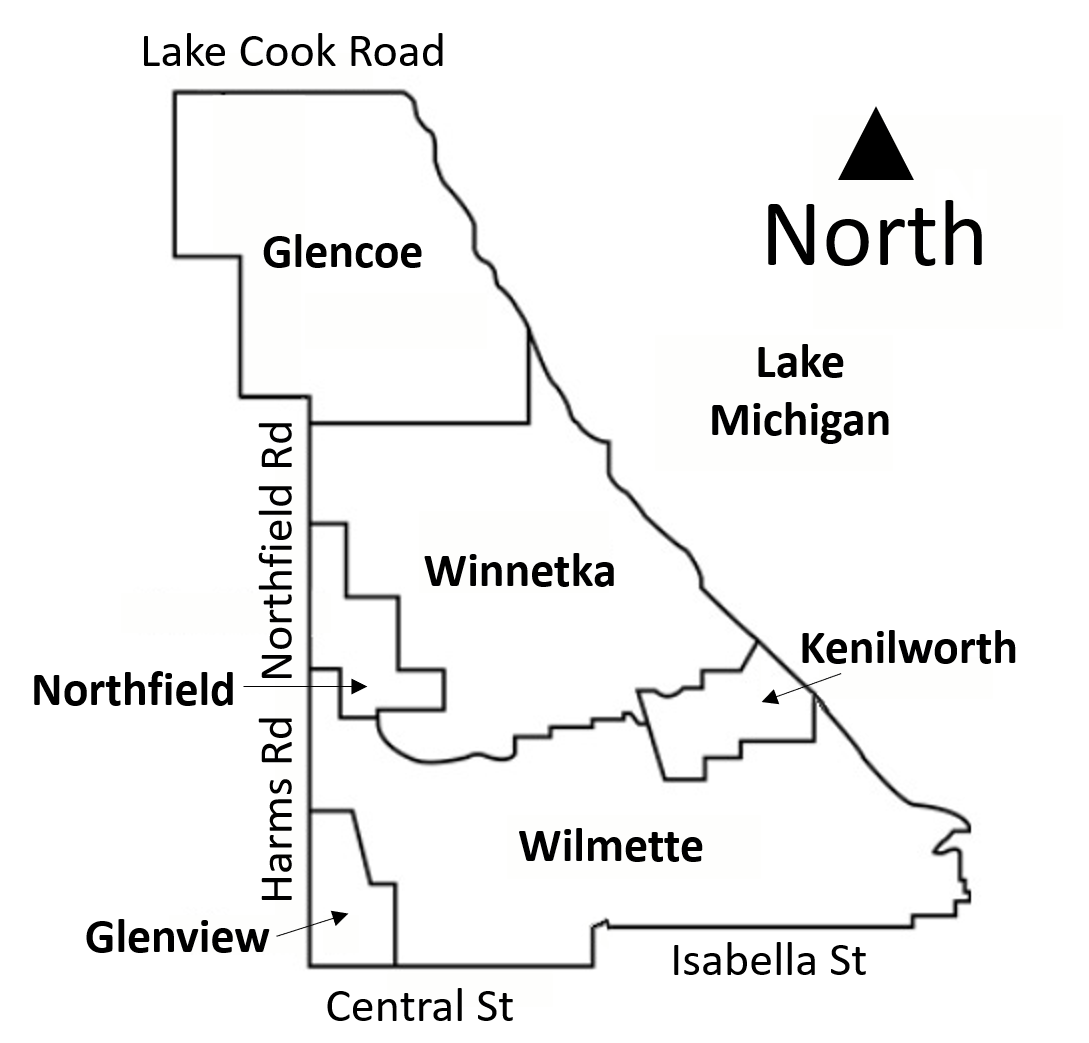 New Trier Township map